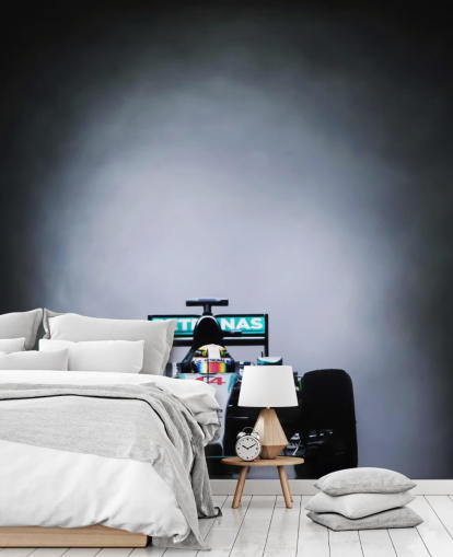 carta da parati murale scura personalizzabile di formula 1 chiamata Lewis Hamilton Malaysia 2015 per camere da letto, uffici domestici e grotte