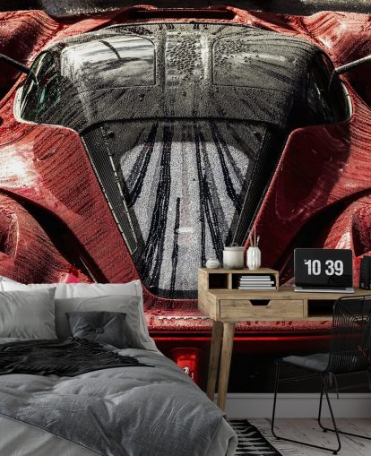 Rote Sportwagen Tapete
