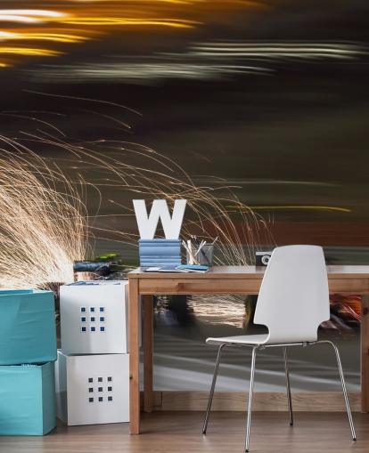 Carta da parati F1 Wheels on Fire Carta da parati F1 Wheels on Fire