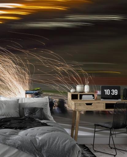 Papier Peint F1 Wheels on Fire