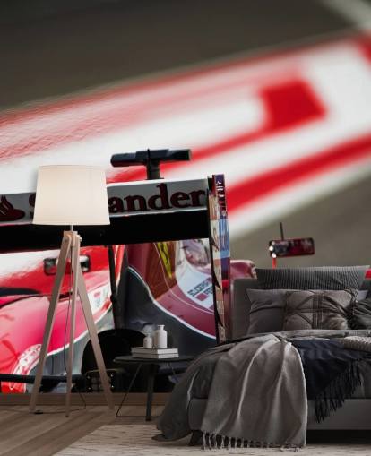 Punainen F1 auto taustakuva seinämaalaus