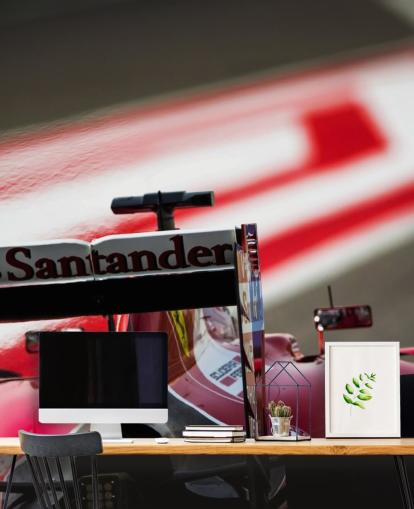 Röd F1 bil Bakgrund väggmålning