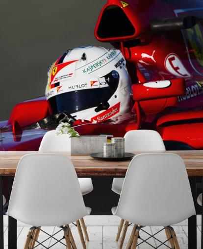 F1 rote Auto-Tapete