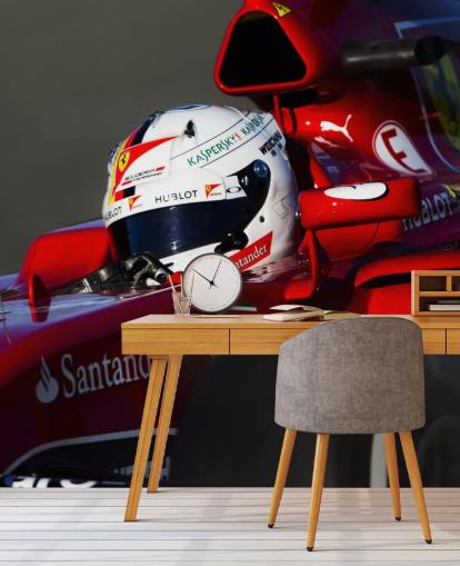 F1 rote Auto-Tapete