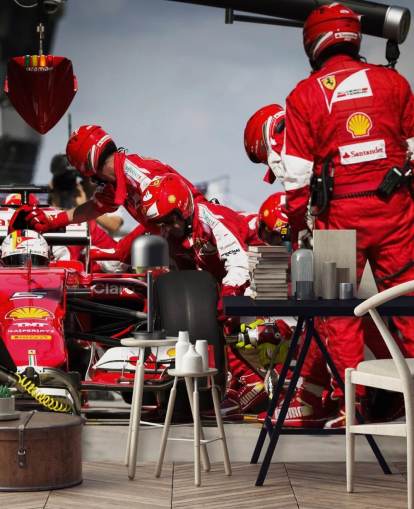 red customizable formula one wallpaper mural called Sebastian Vettel Malaysia 15 for bedrooms and home offices