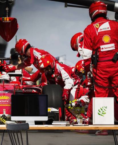 red customisable formula one wallpaper mural called Sebastian Vettel Malaysia 15 for bedrooms and home offices