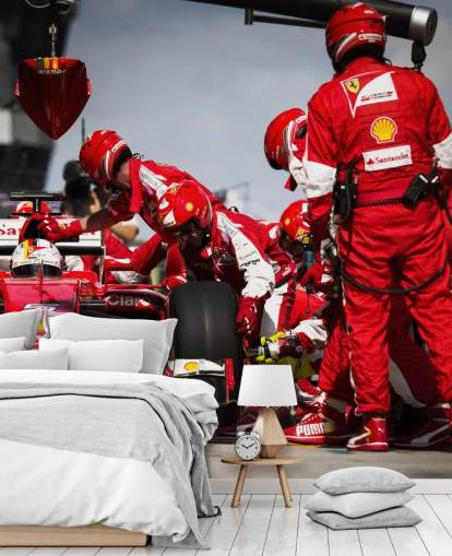 rødt tilpassbart formel 1 tapetmaleri kalt Sebastian Vettel Malaysia 15 for soverom og hjemmekontorer rødt tilpassbart formel 1 tapetmaleri kalt Sebastian Vettel Malaysia 15 for soverom og hjemmekontorer