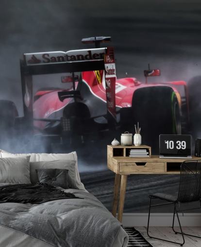 Red F1 Car Wallpaper Mural