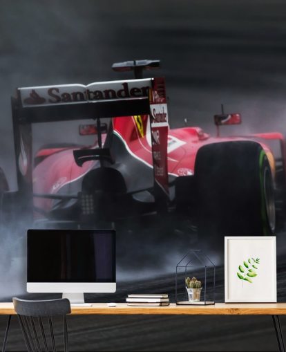 Papel pintado Coche F1 rojo