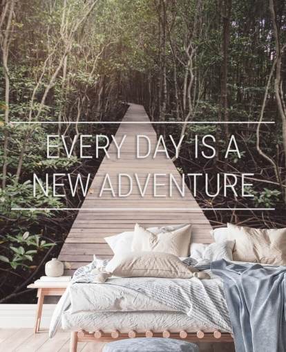 A New Adventure Quotes Wall Mural