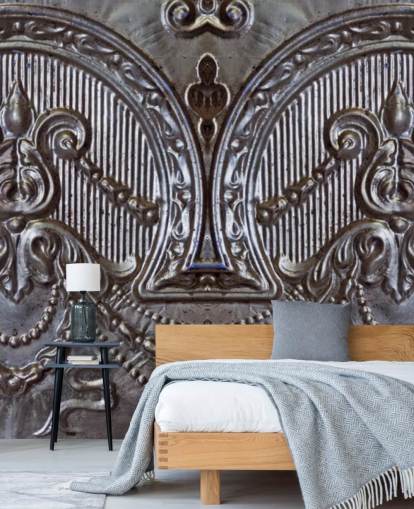 Decorazione murale con piastrelle da soffitto argento Decorazione murale con piastrelle da soffitto argento