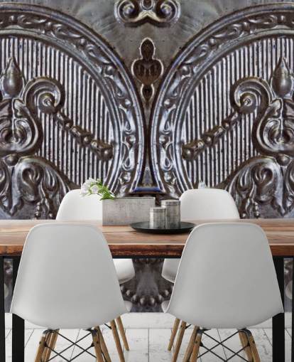 Mural de telhas de teto prata Mural de telhas de teto prata