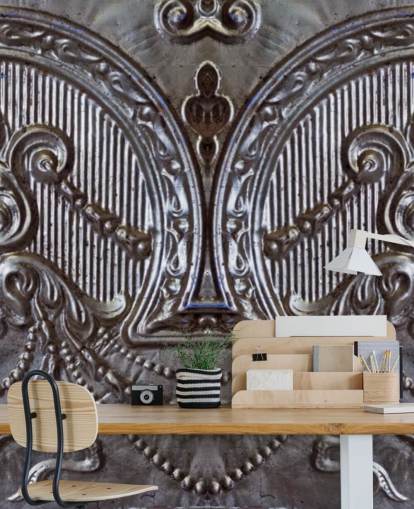 Silver Ceiling Tiles Mural