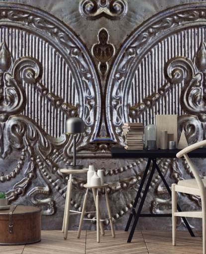 Silver Ceiling Tiles Mural