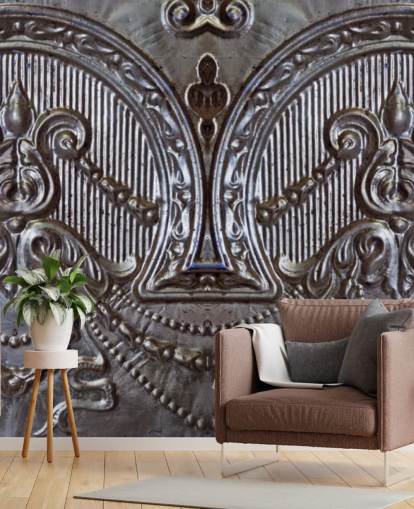 Silver Ceiling Tiles Mural