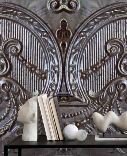 Silver Ceiling Tiles Mural Silver Ceiling Tiles Mural