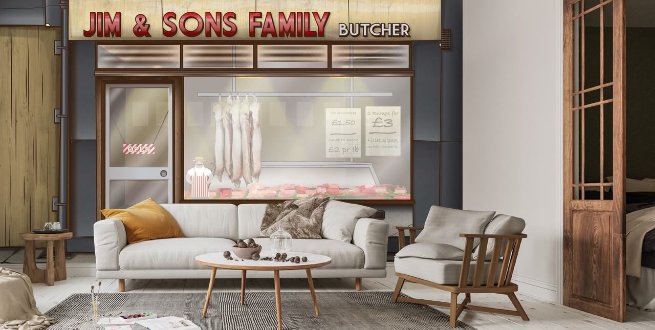 Butchers Wall Mural | Wallsauce UK