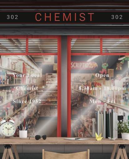 Chimico retrò Carta da parati Retro Chemist 