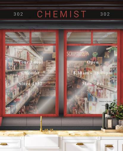 Chimiste rétro Papier peint Retro Chemist 