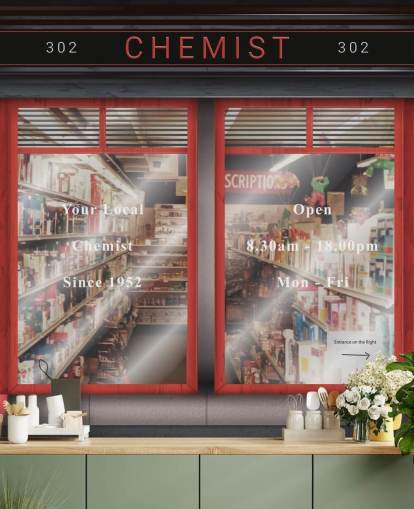 Chimico retrò Carta da parati Retro Chemist 