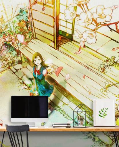 sakura kirsikankukka ja anime koulu tyttö tapetti sakura kirsikankukka ja anime koulu tyttö tapetti