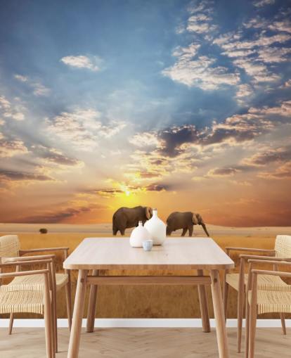 Elephants at Dusk Elephants at Dusk