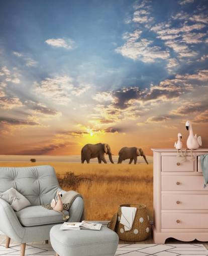 Les éléphants au crépuscule Les éléphants au crépuscule