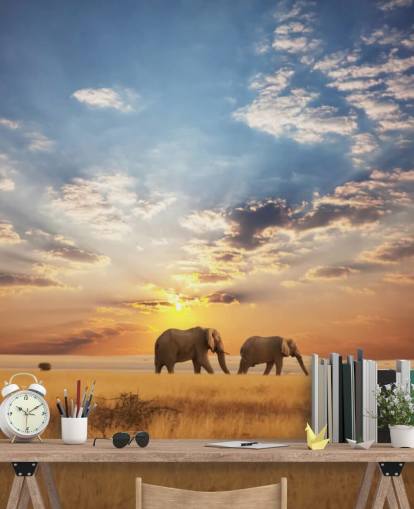 Les éléphants au crépuscule Les éléphants au crépuscule