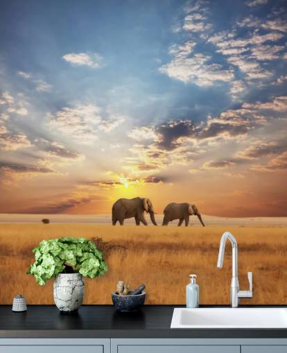 Elephants at Dusk Elephants at Dusk