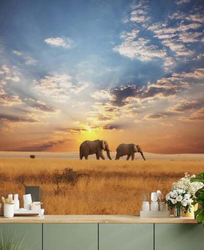 Elephants at Dusk Elephants at Dusk