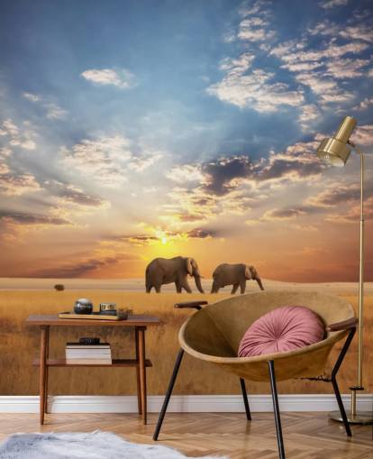 Elephants at Dusk Elephants at Dusk