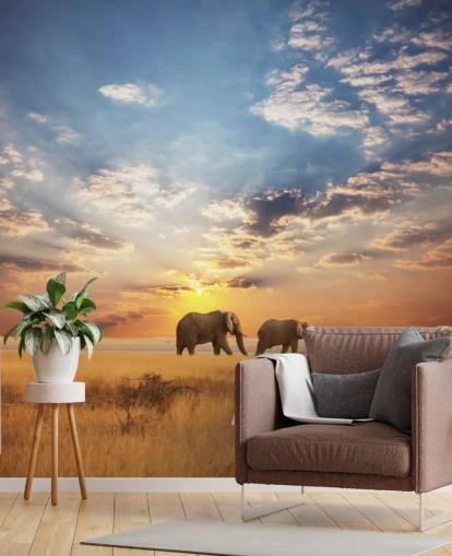 Elephants at Dusk Elephants at Dusk