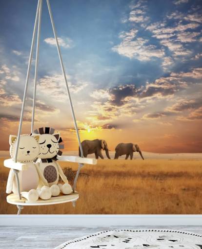 Elephants at Dusk Elephants at Dusk