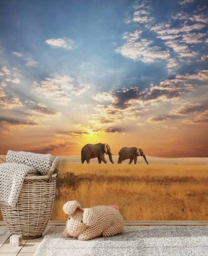 Elephants at Dusk Elephants at Dusk