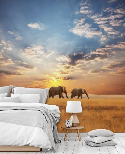 Elefanten in der Abenddämmerung Elefanten in der Abenddämmerung