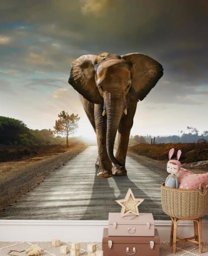 Carta da Parati con Elefante