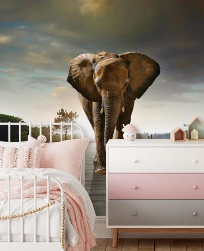 Carta da Parati con Elefante Carta da Parati con Elefante