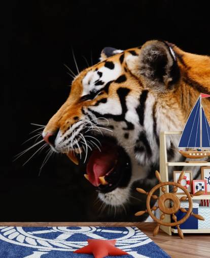 Tiger Roaring Behang Tiger Roaring Behang