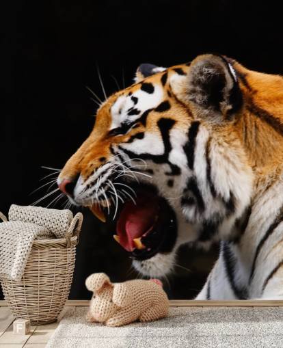 Papel de parede Tiger Roaring Papel de parede Tiger Roaring