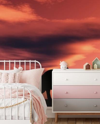 Elefant Familie i Sunset Mural