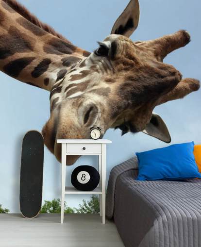 Giraffe Nahaufnahme Wandbild