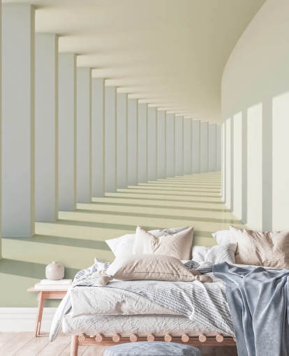 3D White Curved Corridor 3D White Curved Corridor