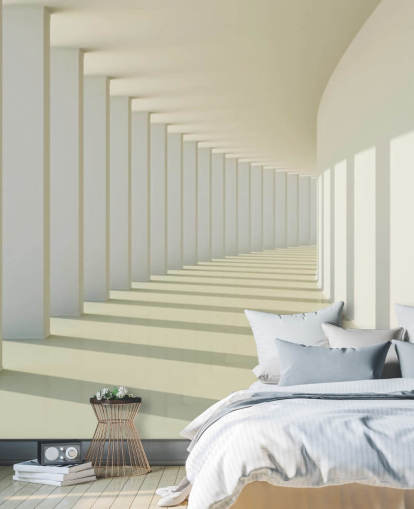 3D White Curved Corridor 3D White Curved Corridor