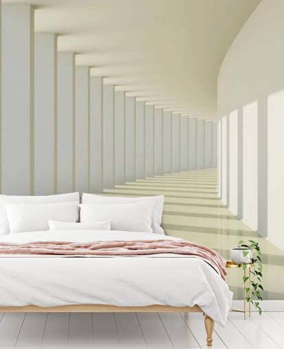 3D White Curved Corridor 3D White Curved Corridor