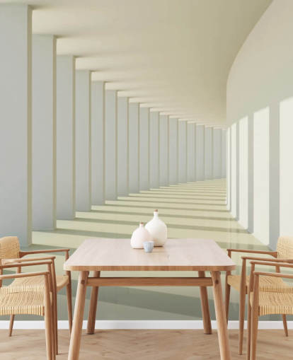 3D White Curved Corridor 3D White Curved Corridor