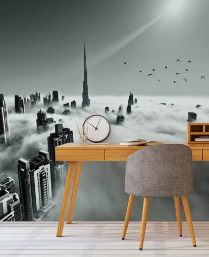 sort og hvid overskyet by tapet sort og hvid overskyet by tapet