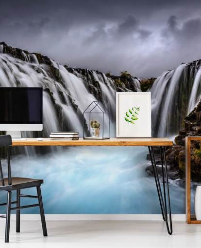 Bruarfoss 2 Vandfald Baggrund