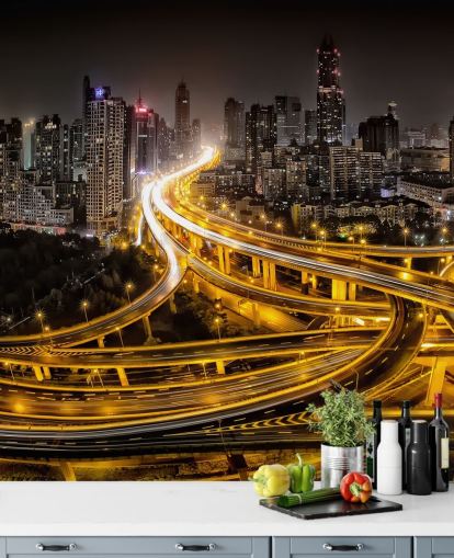 shanghai lyser op om natten tapet