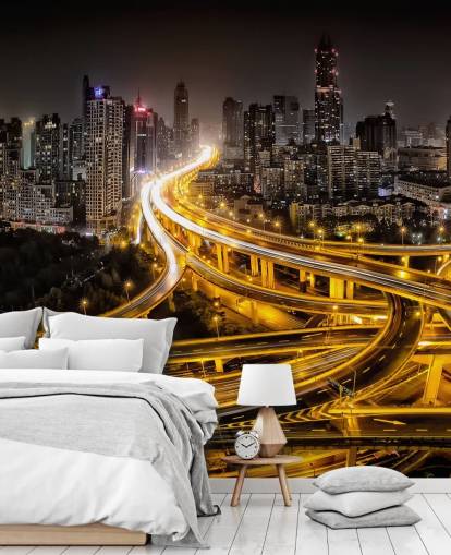 shanghai lyser op om natten tapet