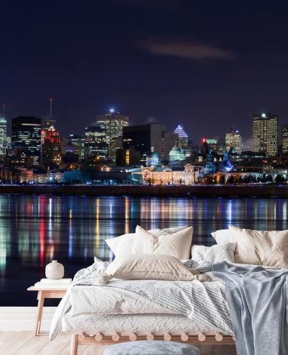 Montreal stad på natten tapeter